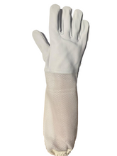 Load image into Gallery viewer, Clothes N Leather Gear Beekeeping Gloves Adult Ventilated Cowhide Leather in White
