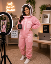 Lade das Bild in den Galerie-Viewer, Belüfteter Imkerei-Anzug, dreilagiger Mesh-Ultra-Zaunschleier in Rosa