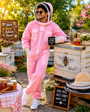 Lade das Bild in den Galerie-Viewer, Belüfteter Imkerei-Anzug, dreilagiger Mesh-Ultra-Zaunschleier in Rosa