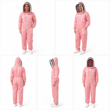 Lade das Bild in den Galerie-Viewer, Belüfteter Imkerei-Anzug, dreilagiger Mesh-Ultra-Zaunschleier in Rosa