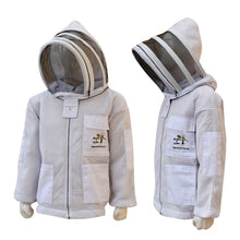 Lade das Bild in den Galerie-Viewer, Beekeeping Ventilated Three Layer Mesh Jacket With Fencing Veil In Three Colours (Khaki/White/Aqua)