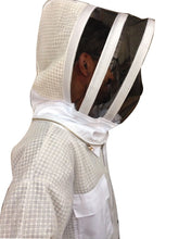 Load image into Gallery viewer, Beekeeping Three layer Mesh Ventilated Jacket With Fencing Veil In White Colour