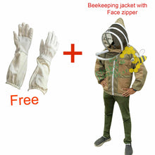 Load image into Gallery viewer, Beekeeping Ventilated Jacket Protection Khaki with Fency veil