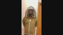 Load and play video in Gallery viewer, Beekeeping Ventilated Jacket Protection Khaki with Fency veil
