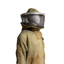 Load image into Gallery viewer, Beekeeping Ventilated Three Layer Mesh Jacket with Round Veil in khaki