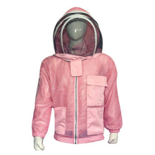 Lade das Bild in den Galerie-Viewer, Imkerei, dreilagige Netz-Ultra-belüftete Jacke, rosa Zaunschleier (kostenlose Handschuhe)