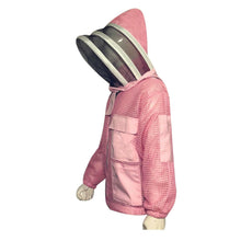 Lade das Bild in den Galerie-Viewer, Imkerei, dreilagige Netz-Ultra-belüftete Jacke, rosa Zaunschleier (kostenlose Handschuhe)