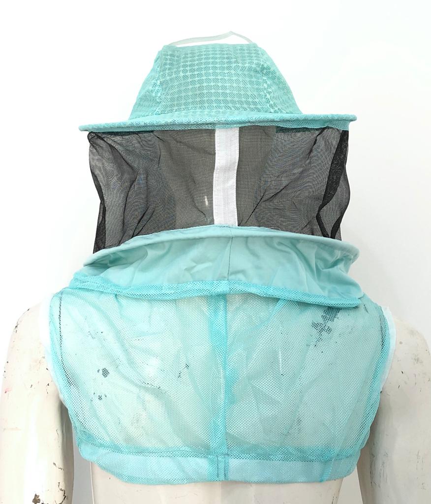 3-Layer Ventilated Beekeeping Veil With Round Hat - Super Fine Mesh, Elastic Straps, For Men & Women Beekeepers