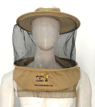 Lade das Bild in den Galerie-Viewer, Dreilagiger, belüfteter, runder Netzschleier für die Bienenzucht in Khaki (Round Veil 3 Layer HAT)