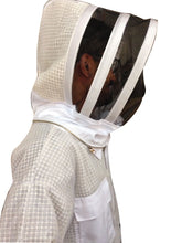 Load image into Gallery viewer, Beekeeping Three layer Mesh Ventilated Jacket With Fencing Veil In White Colour