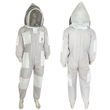 Load image into Gallery viewer, Beekeeping Three Layer Ultra Ventilated Fencing Veil Suit in White (Free Gloves)