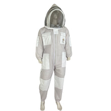 Load image into Gallery viewer, Beekeeping Three Layer Ultra Ventilated Fencing Veil Suit in White (Free Gloves)