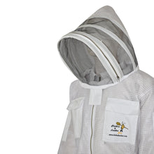 Load image into Gallery viewer, Beekeeping Three Layer Ultra Ventilated Fencing Veil Suit in White (Free Gloves)