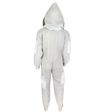 Load image into Gallery viewer, Beekeeping Three Layer Ultra Ventilated Fencing Veil Suit in White (Free Gloves)