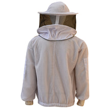 Load image into Gallery viewer, Beekeeping Ventilated Jacket Three Layer Mesh Ultra Round Veil in White Colour (1 X Free Gloves)
