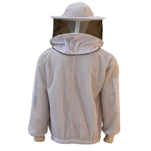 Load image into Gallery viewer, Beekeeping Ventilated Jacket Three Layer Mesh Ultra Round Veil in White Colour (1 X Free Gloves)