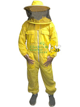 Load image into Gallery viewer, Beekeeping Ventilated Suit Three Layer Mesh Ultra Round Veil in YELLOW Colour (1 X Free Gloves)