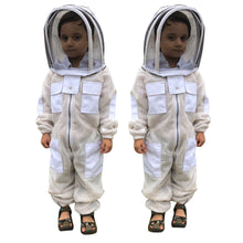 Lade das Bild in den Galerie-Viewer, Belüfteter 3-lagiger Imkerei-Anzug aus Netzstoff für Kinder oder Kleinkinder in weißer Farbe