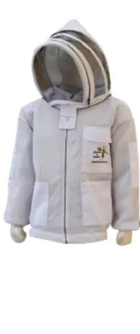Beekeeping Ventilated Three Layer Mesh Jacket With Fencing Veil In Three Colours (Khaki/White/Aqua)