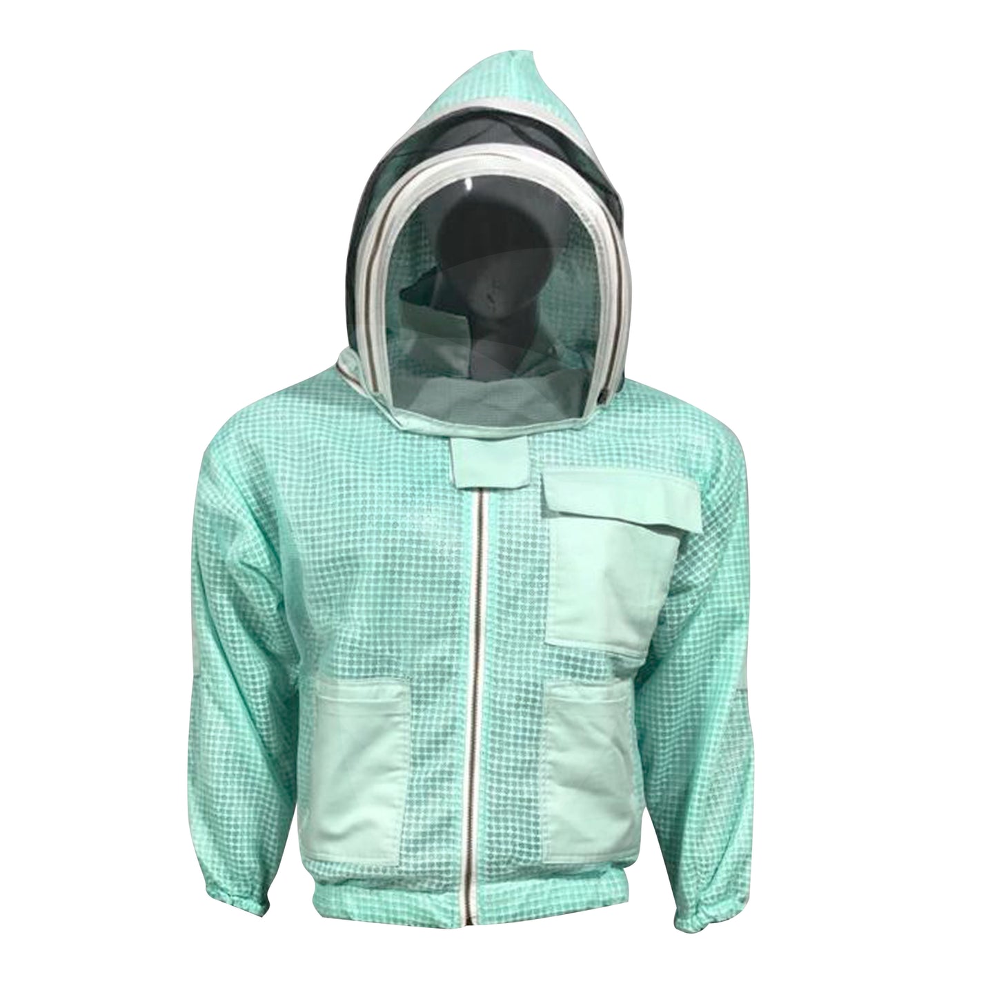 Beekeeping Ventilated Three Layer Mesh Jacket With Fencing Veil In Three Colours (Khaki/White/Aqua)