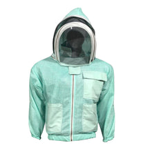 Load image into Gallery viewer, Beekeeping Ventilated Three Layer Mesh Jacket With Fencing Veil In Three Colours (Khaki/White/Aqua)
