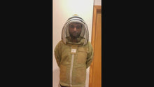 Load and play video in Gallery viewer, Beekeeping Ventilated Jacket Protection Khaki with Fency veil
