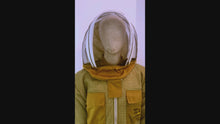 Load and play video in Gallery viewer, Beekeeping Ventilated Suit Three Layer Mesh Ultra Fencing Veil in khaki
