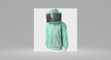 Load and play video in Gallery viewer, Beekeeping Ventilated Three Layer Mesh Jacket with Round Veil in AQUA
