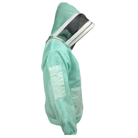 Beekeeping Three Layer Mesh Ultra Ventilated Jacket Aqua Fencing Veil (Free Gloves)