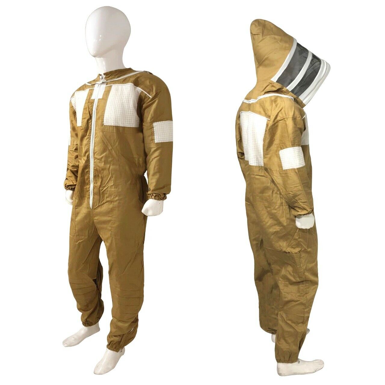 Beekeeping Semi Ventilated Full Suit in Khaki Fencing Veil***Free Gloves***