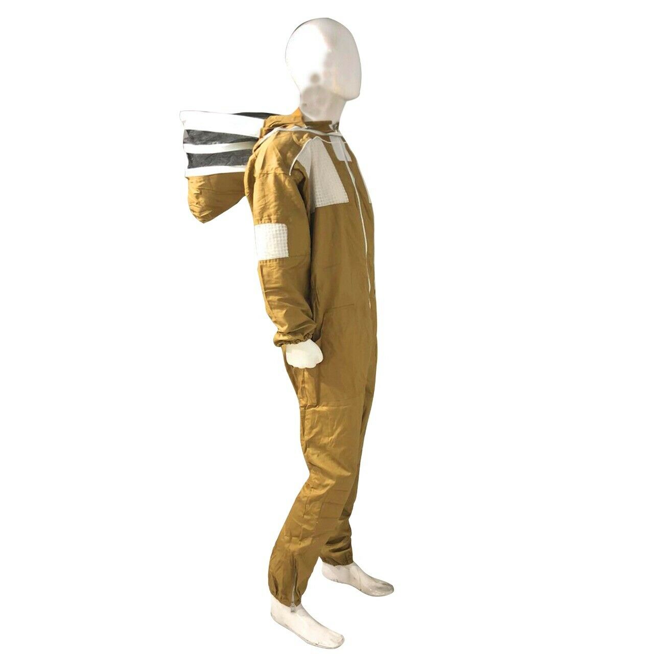 Beekeeping Semi Ventilated Full Suit in Khaki Fencing Veil***Free Gloves***