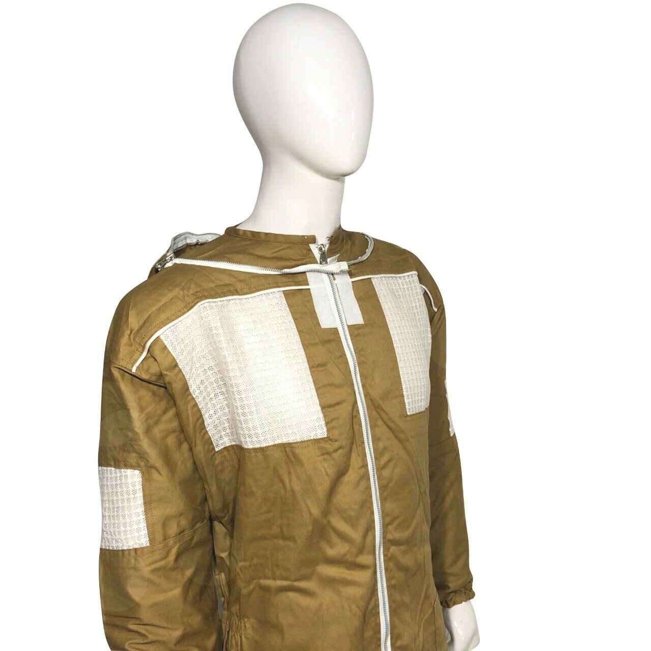 Beekeeping Semi Ventilated Full Suit in Khaki Fencing Veil***Free Gloves***