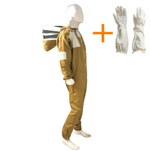 Load image into Gallery viewer, Beekeeping Semi Ventilated Full Suit in Khaki Fencing Veil***Free Gloves***
