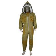 Load image into Gallery viewer, Beekeeping Ventilated Suit Three Layer Mesh Ultra Fencing Veil in khaki
