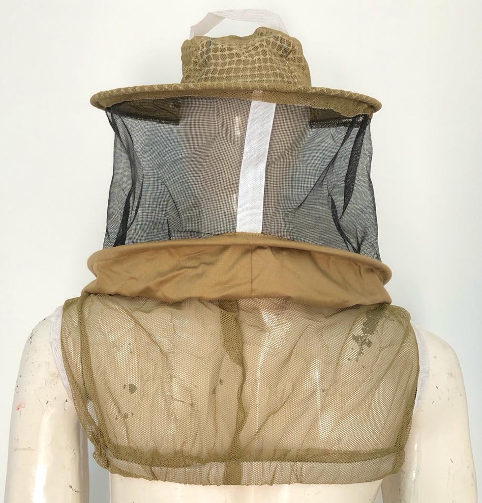 Beekeeping Three Layer Mesh Ventilated Round Veil in Khaki (Round Veil 3 Layer HAT)