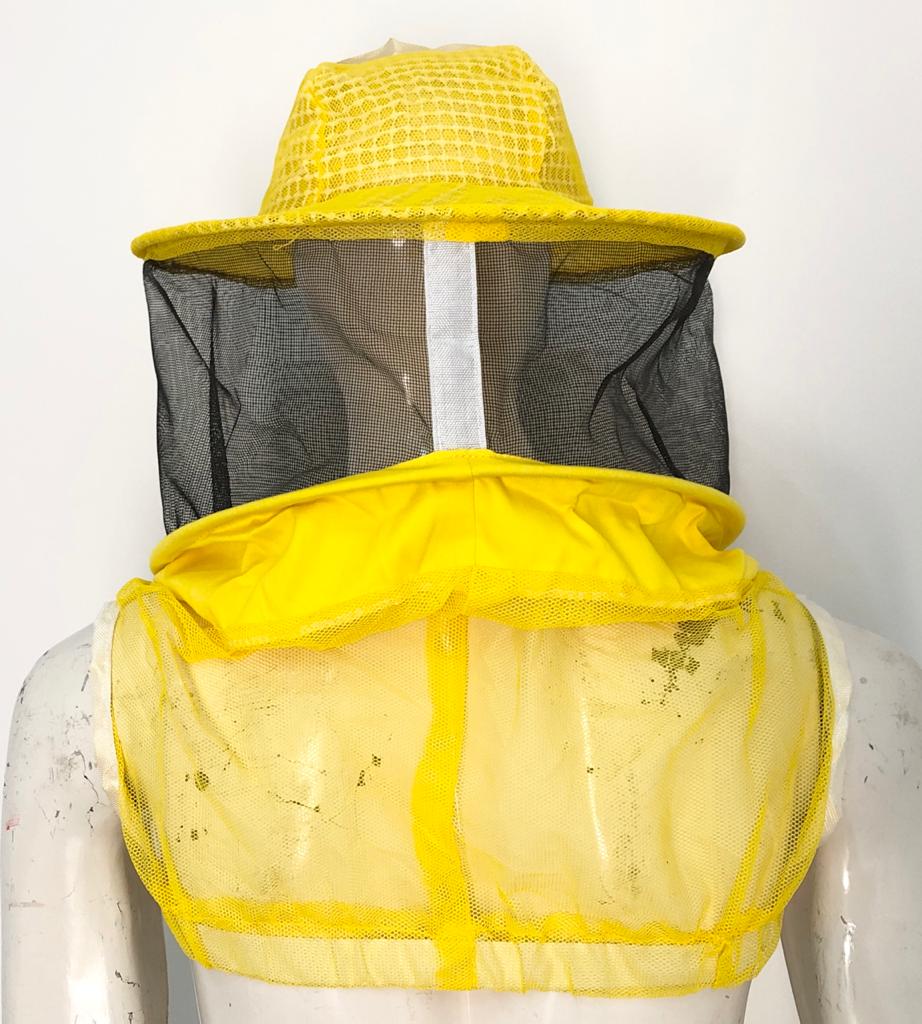 Beekeeping Three Layer Mesh Ventilated Round Veil in Yellow ( Round Veil 3 Layer HAT)