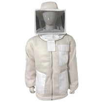 Load image into Gallery viewer, Beekeeping Ventilated Three Layer Mesh Jacket with Square Veil In White Colour
