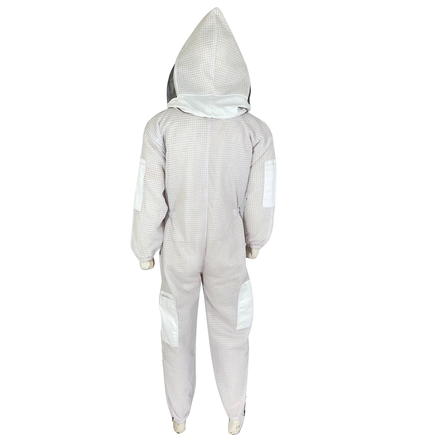 Beekeeping Three Layer Ultra Ventilated Fencing Veil Suit in White (Free Gloves)