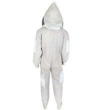Load image into Gallery viewer, Beekeeping Three Layer Ultra Ventilated Fencing Veil Suit in White (Free Gloves)
