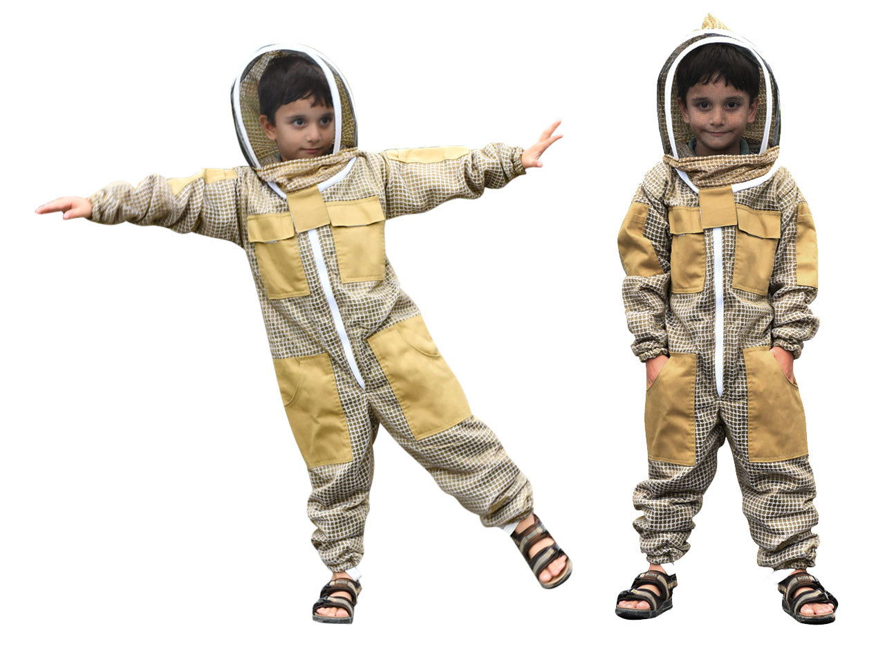 Beekeeping Ventilated Suit for Kids or Childfs In Khaki Colour
