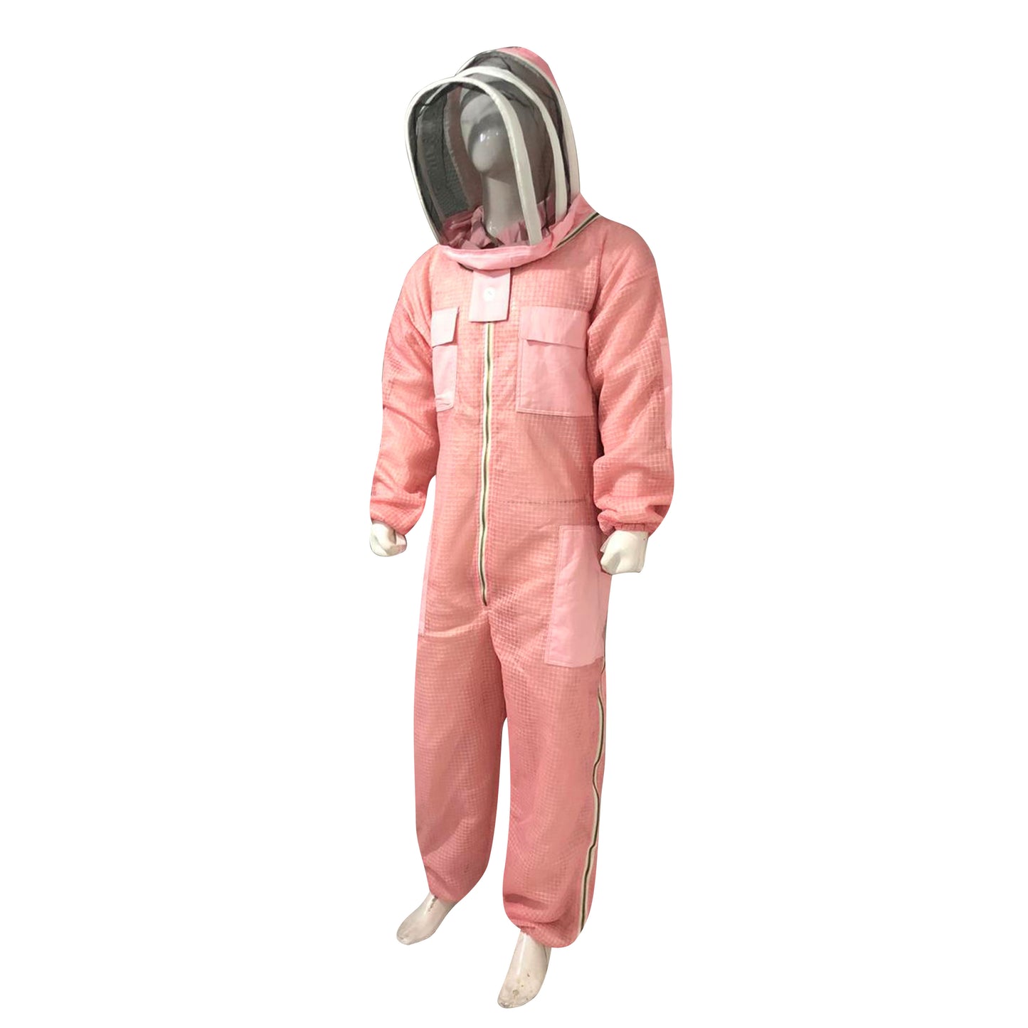 Beekeeping Ventilated Suit Three Layer Mesh Ultra Fencing Veil in PINK