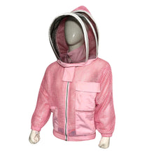 Load image into Gallery viewer, Beekeeping Three Layer Mesh Ultra Ventilated Jacket Pink Fencing Veil (Free Gloves)
